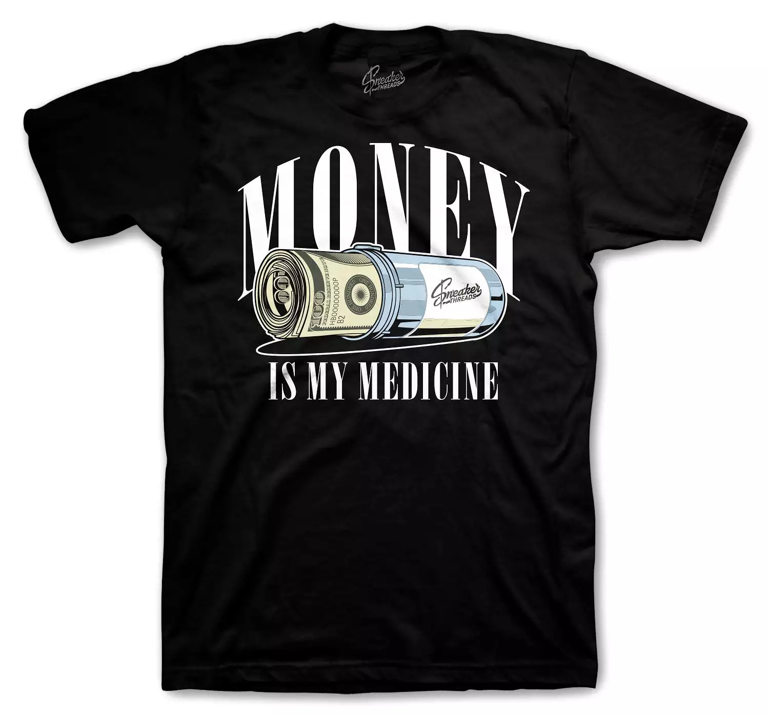 350 Blue Tint Shirt - Money Medicine - Black