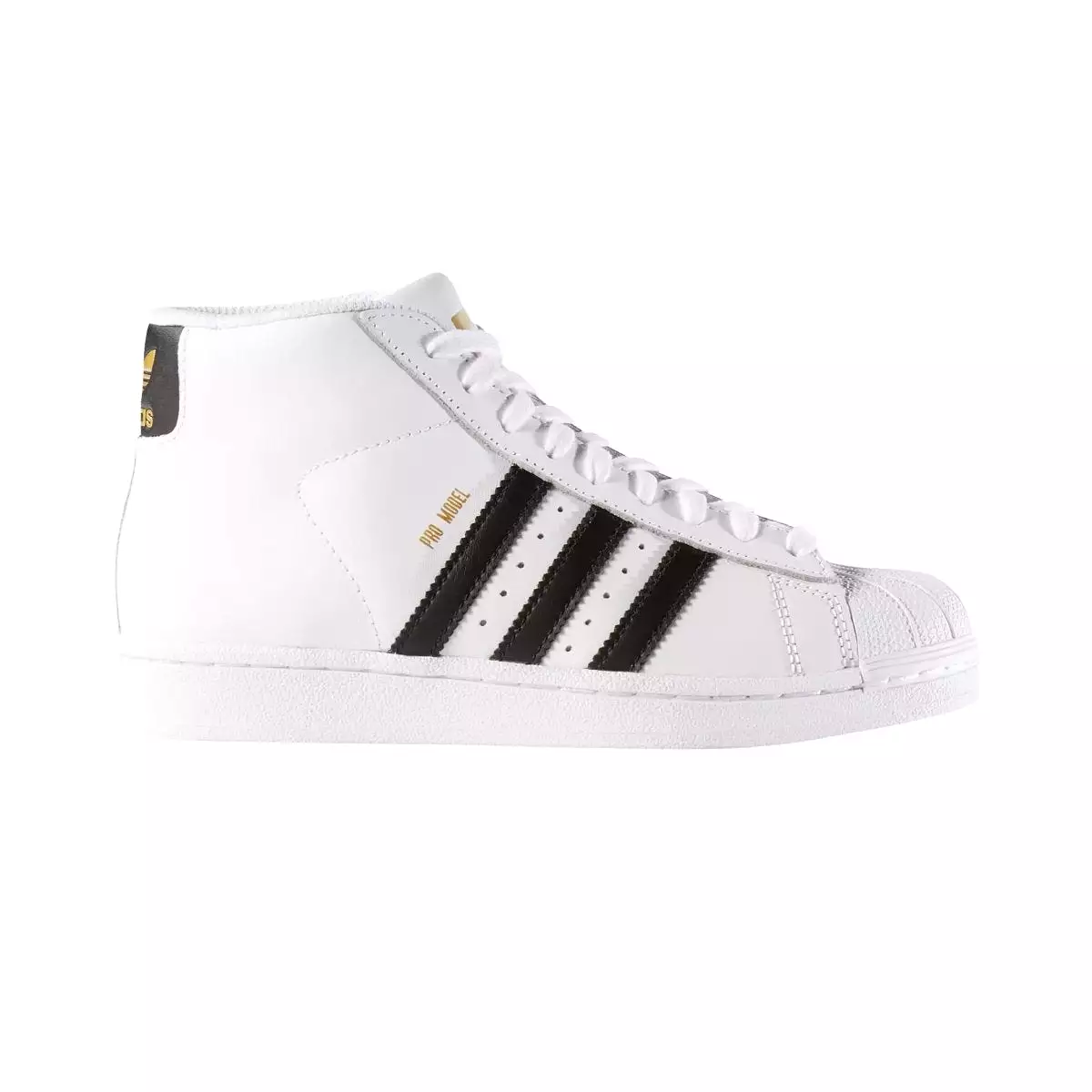 Adidas GS (Grade School) Pro Model Cloud White/Core Black/Gold Foil