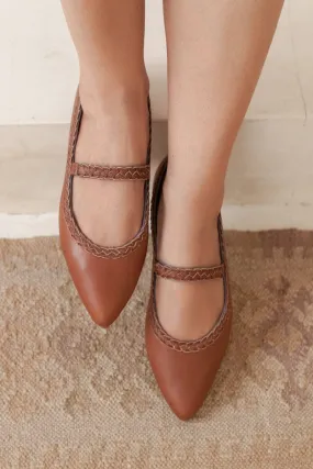 Amara Ballet Flats in Vintage Camel