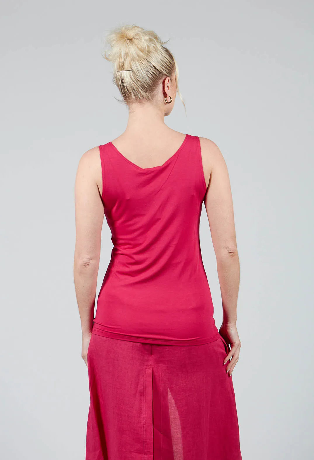 Anais T-Shirt Vest in Raspberry