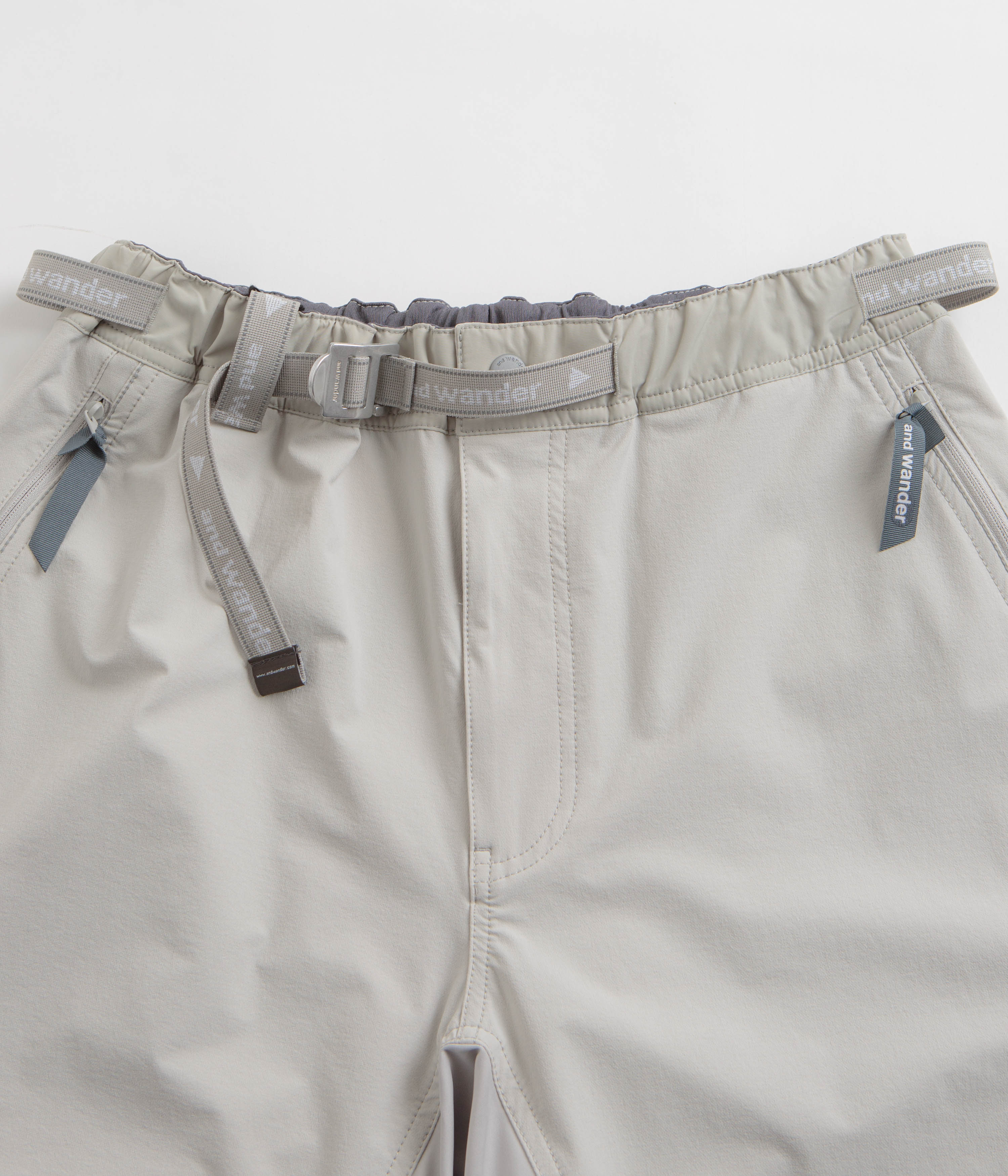 and wander Trek Shorts - Light Grey