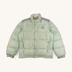 Aqua White 80s Moncler Grenoble Puffer Jacket Coat (M)