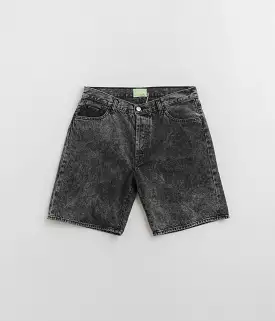 Aries Acid Wash Denim Shorts - Black