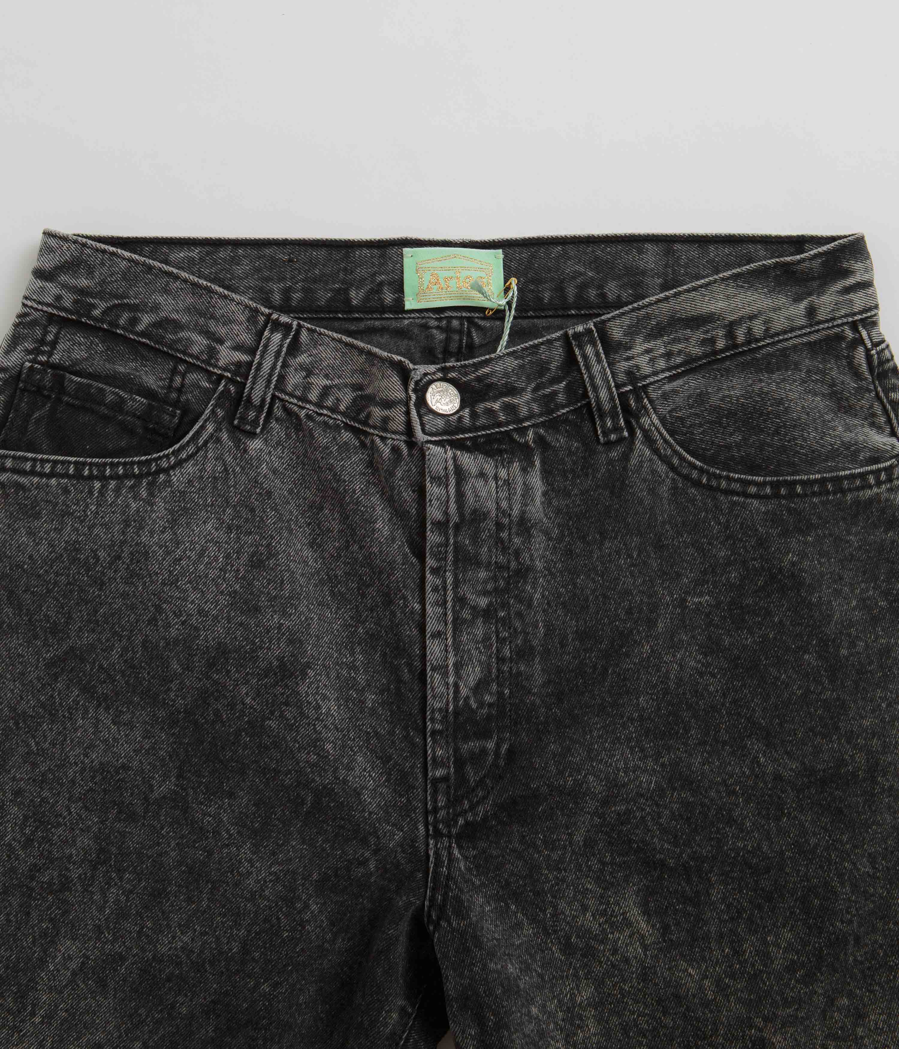 Aries Acid Wash Denim Shorts - Black