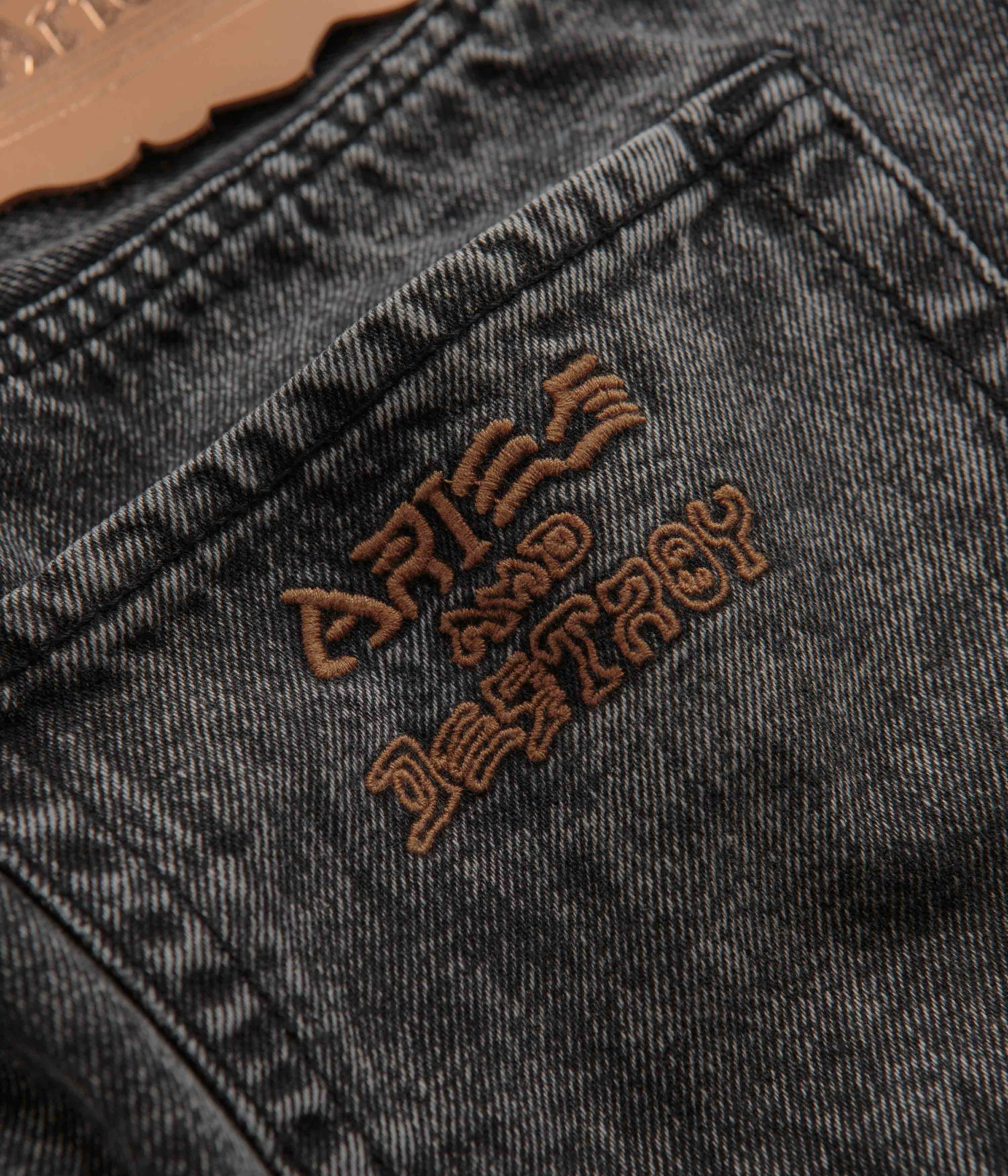 Aries Acid Wash Denim Shorts - Black