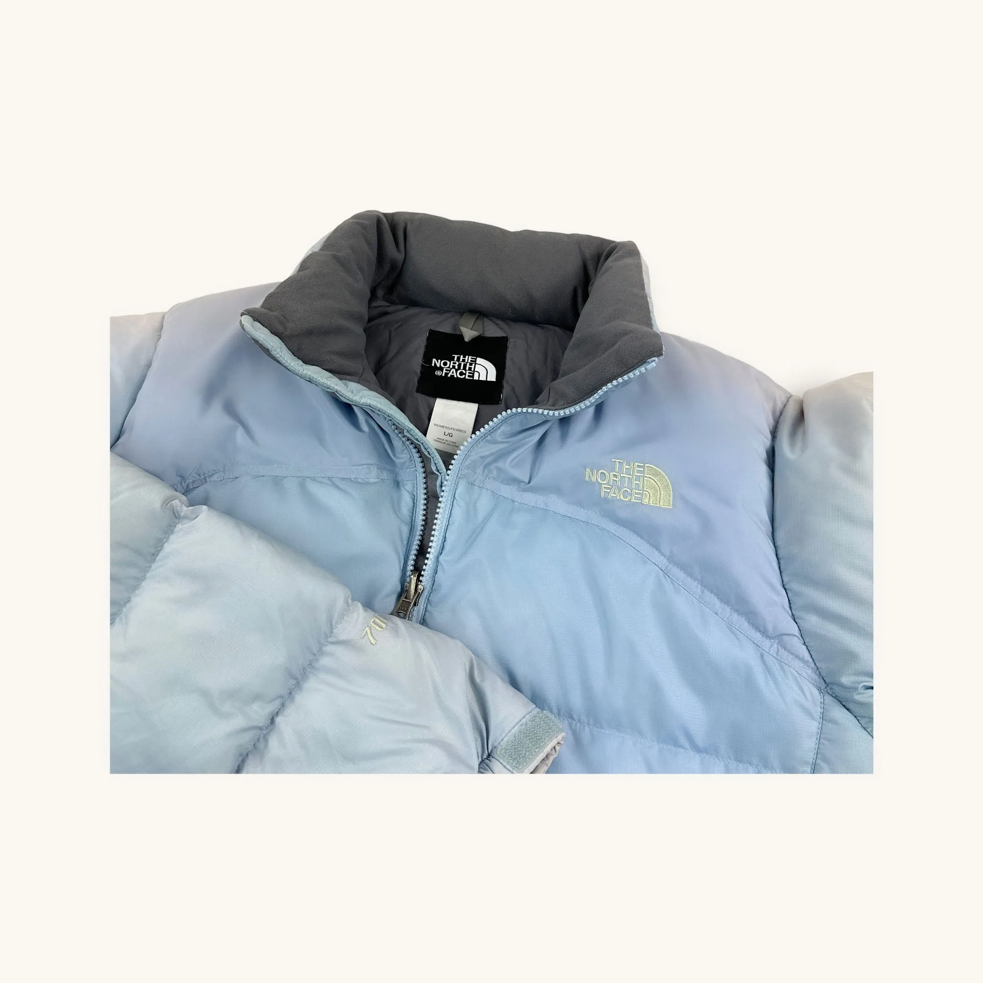 Baby Blue The North Face Nuptse 700 Puffer Jacket Coat (L)