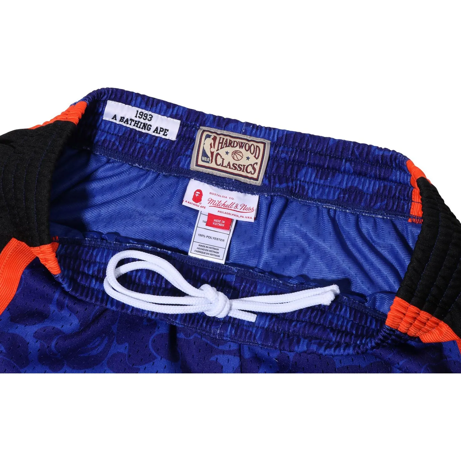 BAPE X MITCHELL & NESS NEW YORK KNICKS JERSEY SHORTS MENS