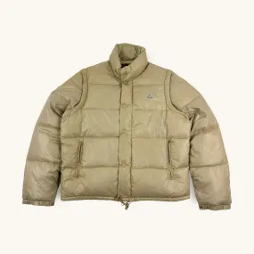 Beige Gold Tan 90s Moncler Grenoble Puffer Jacket Coat (XL)