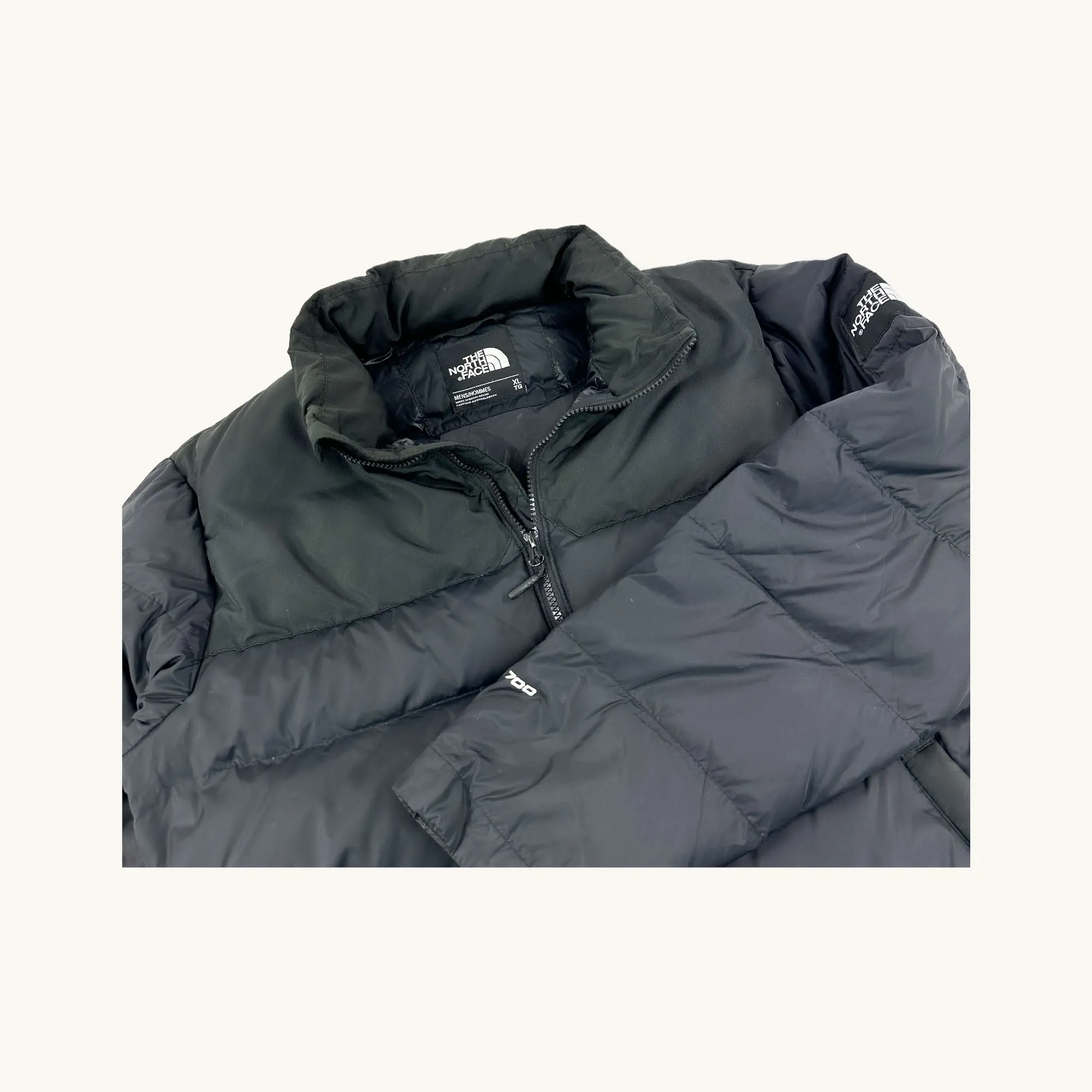 Black The North Face Nuptse 700 Puffer Jacket Coat (XL)