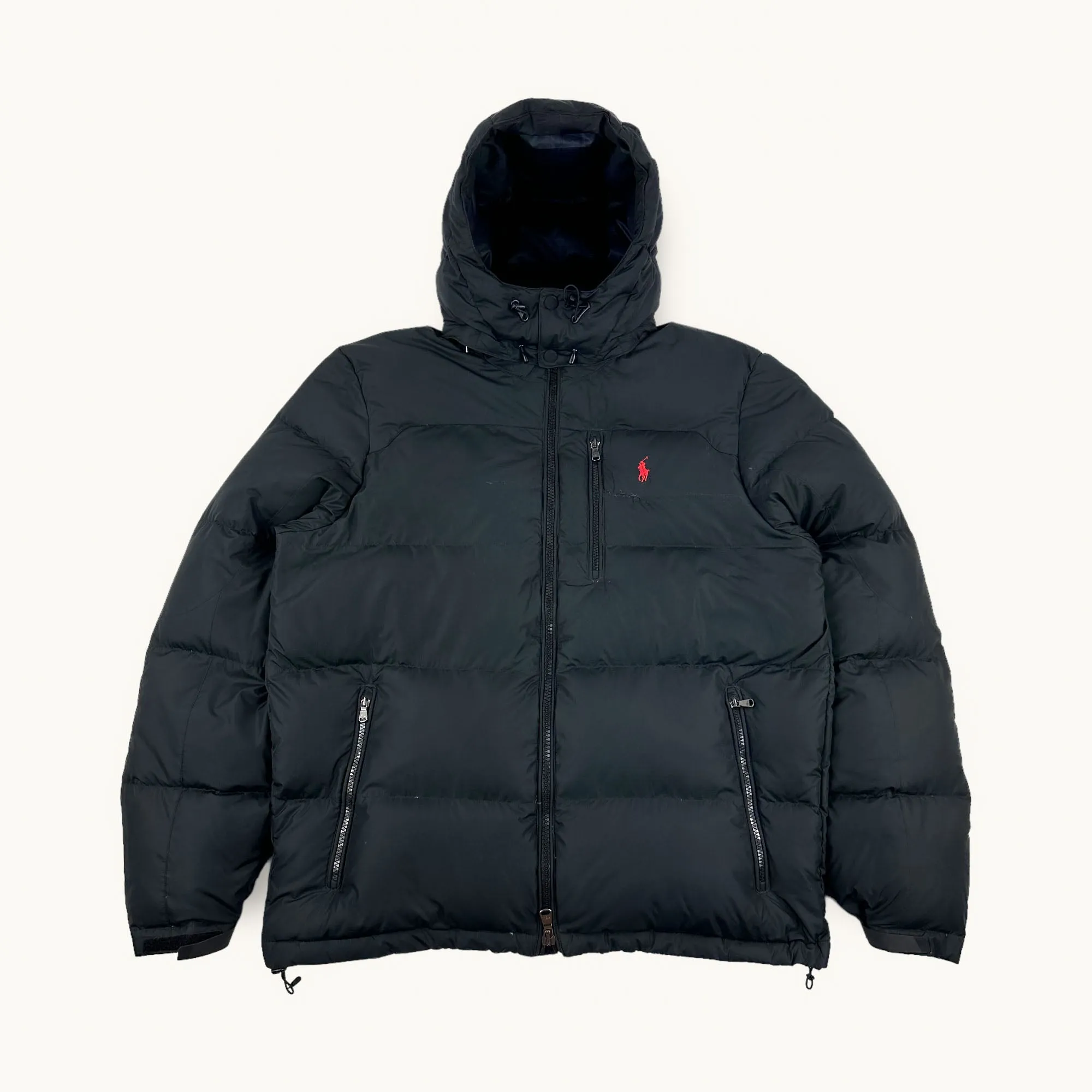 Black y2ks Polo Ralph Lauren Performance Puffer Jacket Coat (L)