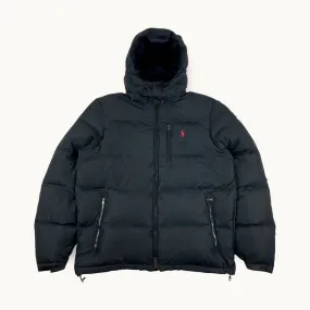 Black y2ks Polo Ralph Lauren Performance Puffer Jacket Coat (L)