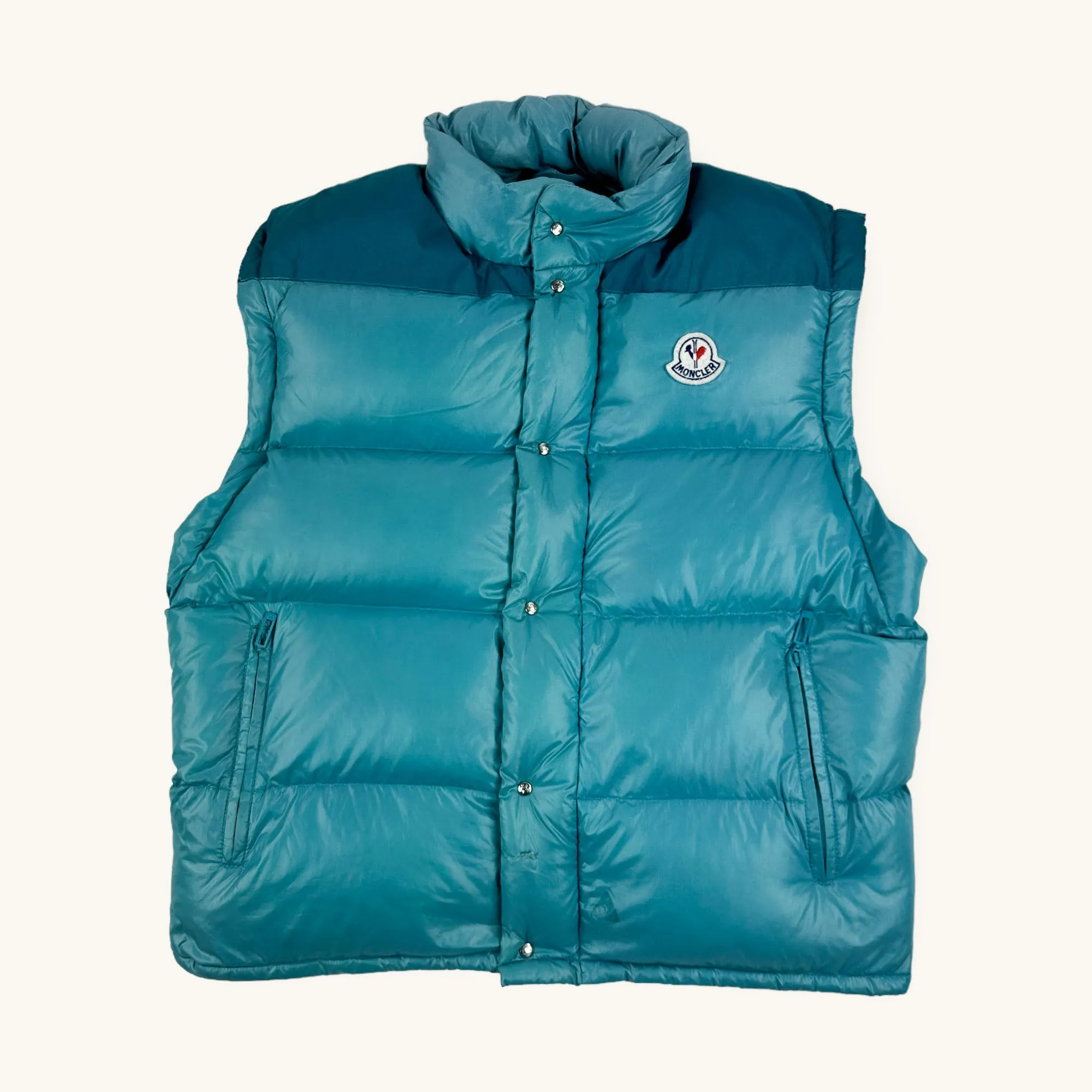 Blue 80s Moncler Grenoble Puffer Jacket Coat Gilet (M)