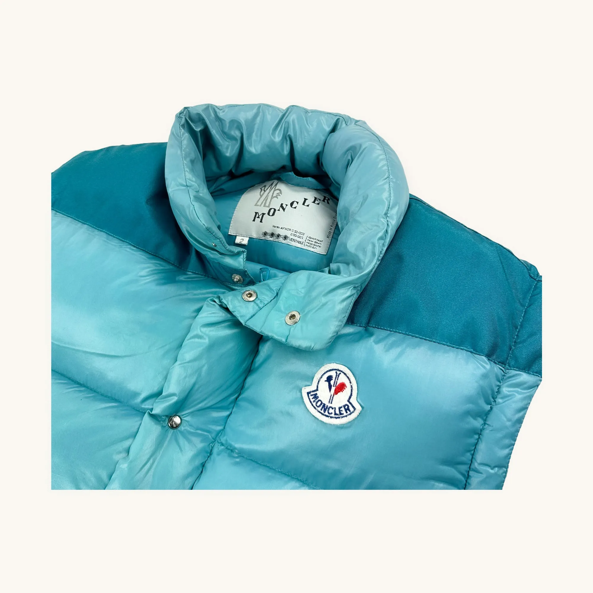 Blue 80s Moncler Grenoble Puffer Jacket Coat Gilet (M)