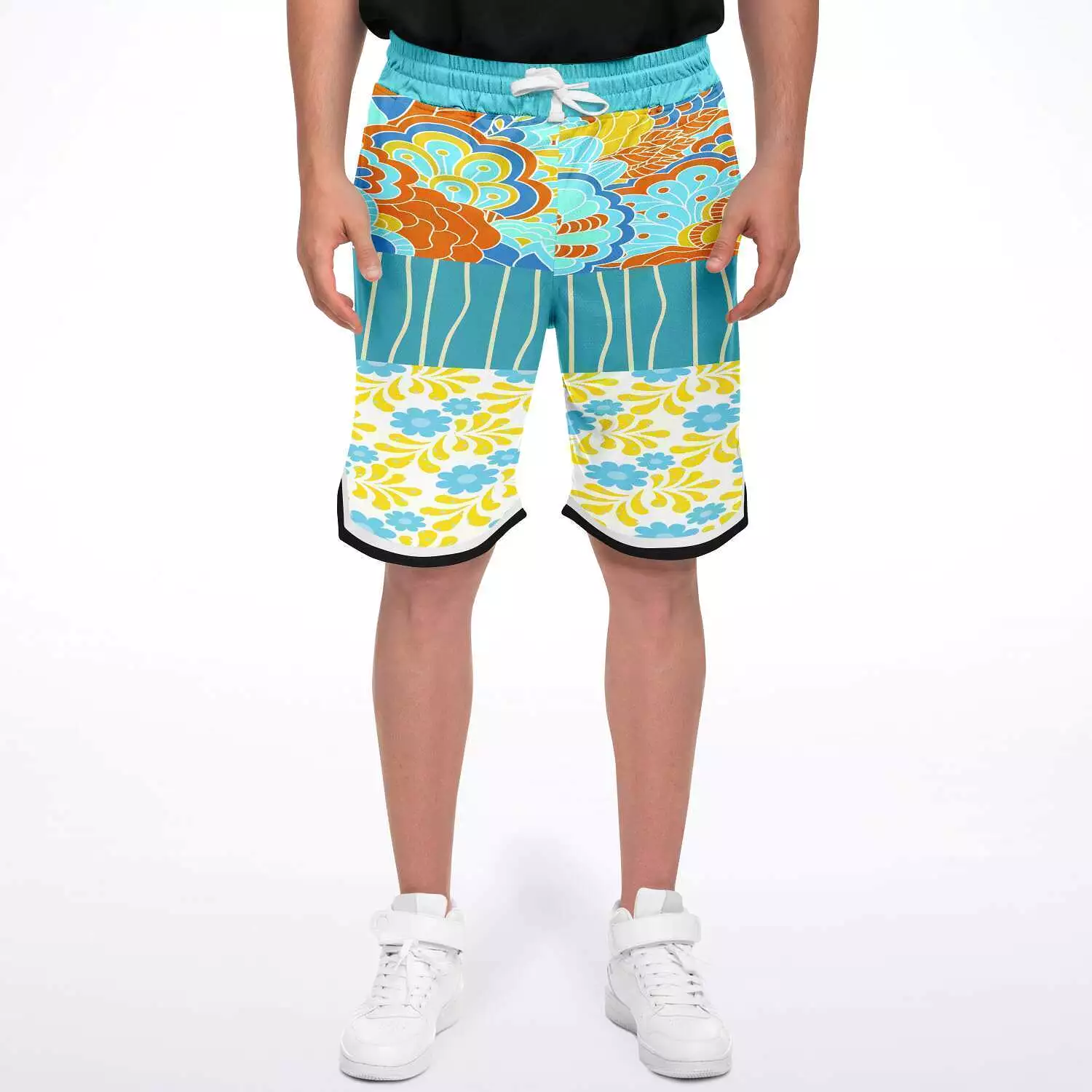 Blue Bullwinkle Unisex Basketball Shorts