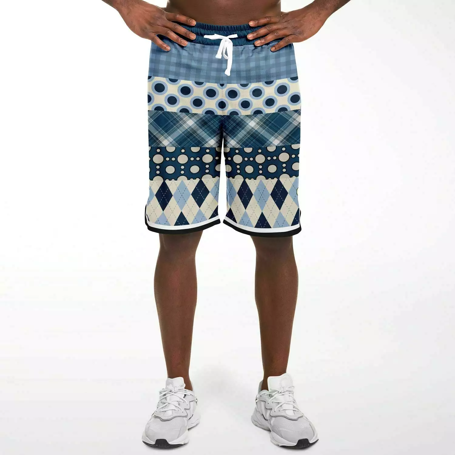 Blueberry Hill Plaid Patchwork Basketball Shorts