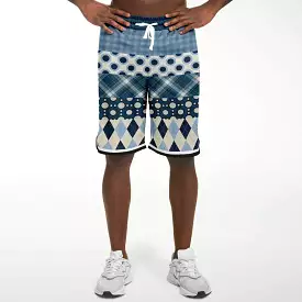 Blueberry Hill Plaid Patchwork Basketball Shorts