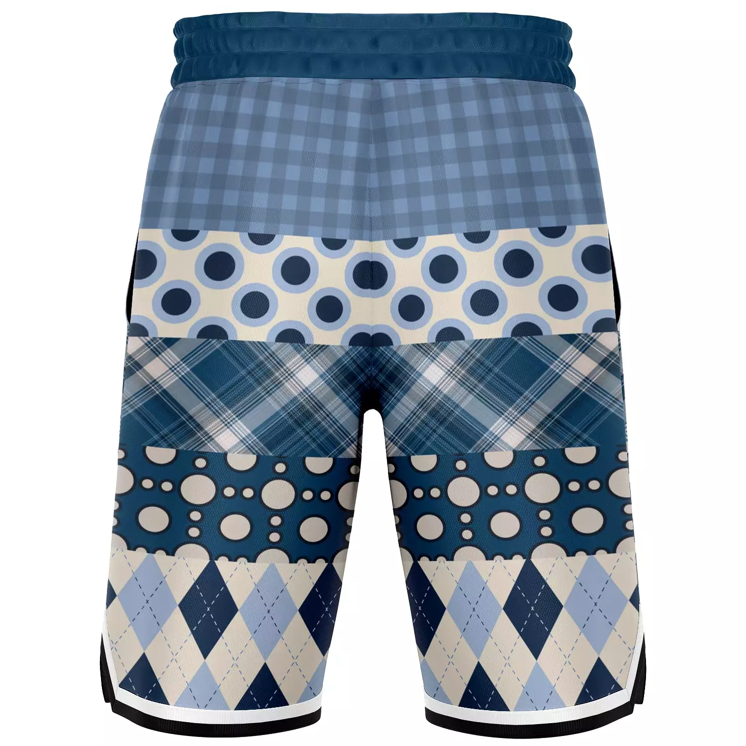 Blueberry Hill Plaid Patchwork Basketball Shorts