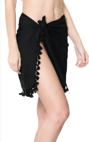 Brenda Short Sarong Wrap With Tassels