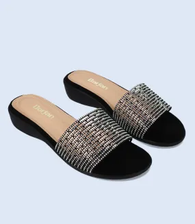 BW8741-BLACK-Women Formal Slipper