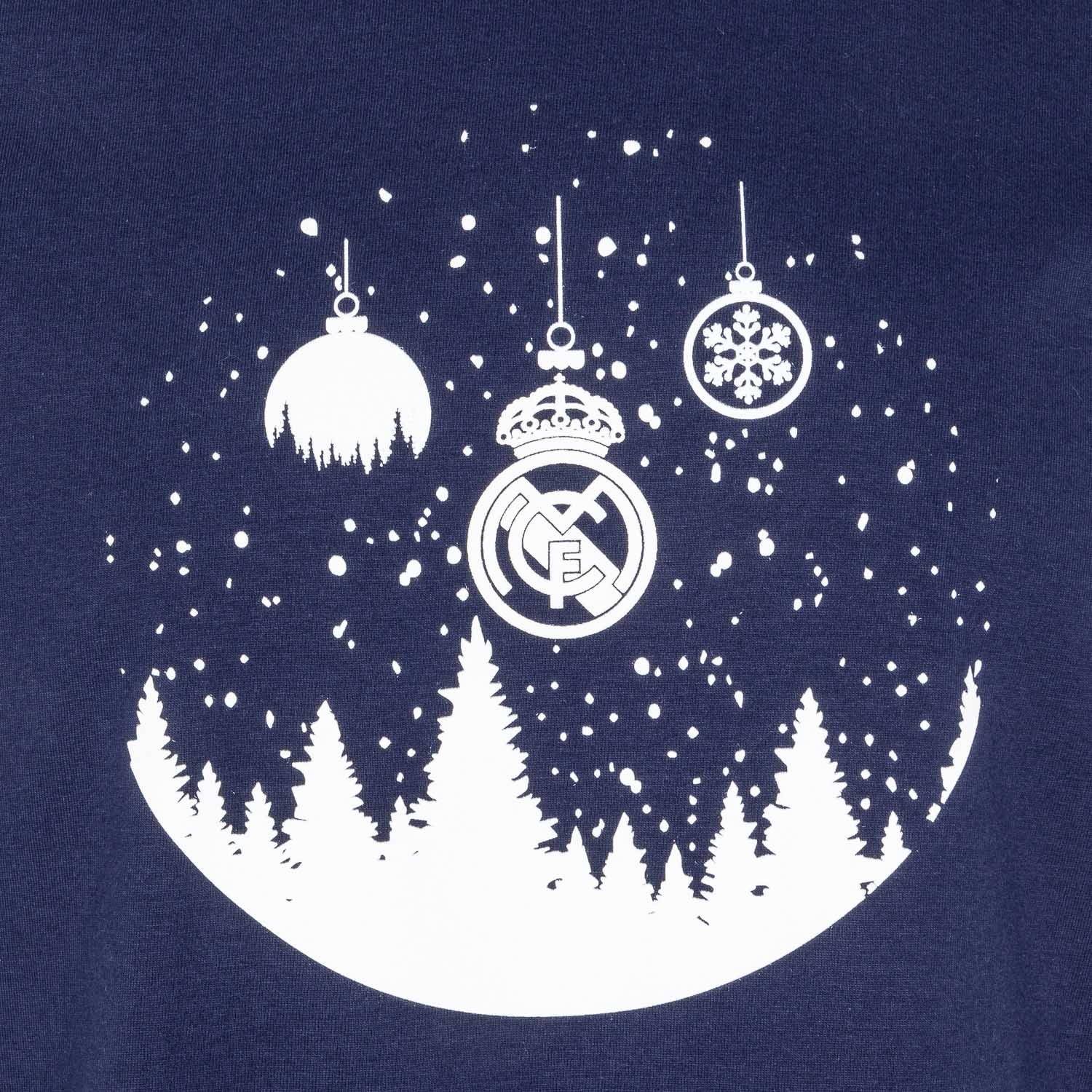 Camiseta Bola Navidad Hombre Azul Marino