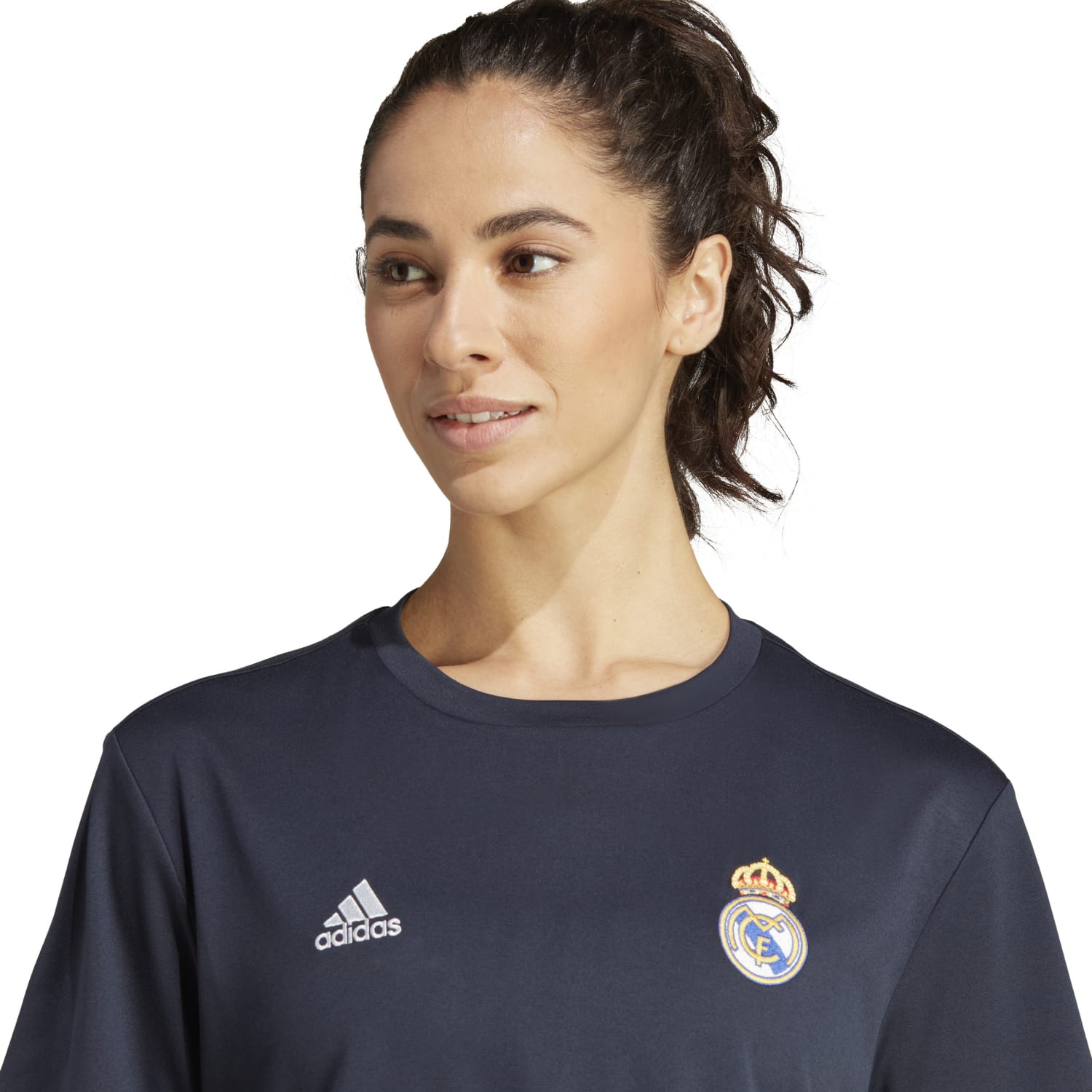 Camiseta Crop adidas Mujer 23/24 Azul Marino