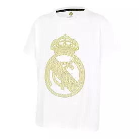 Camiseta Escudo Niños Blanca/Lima Real Madrid