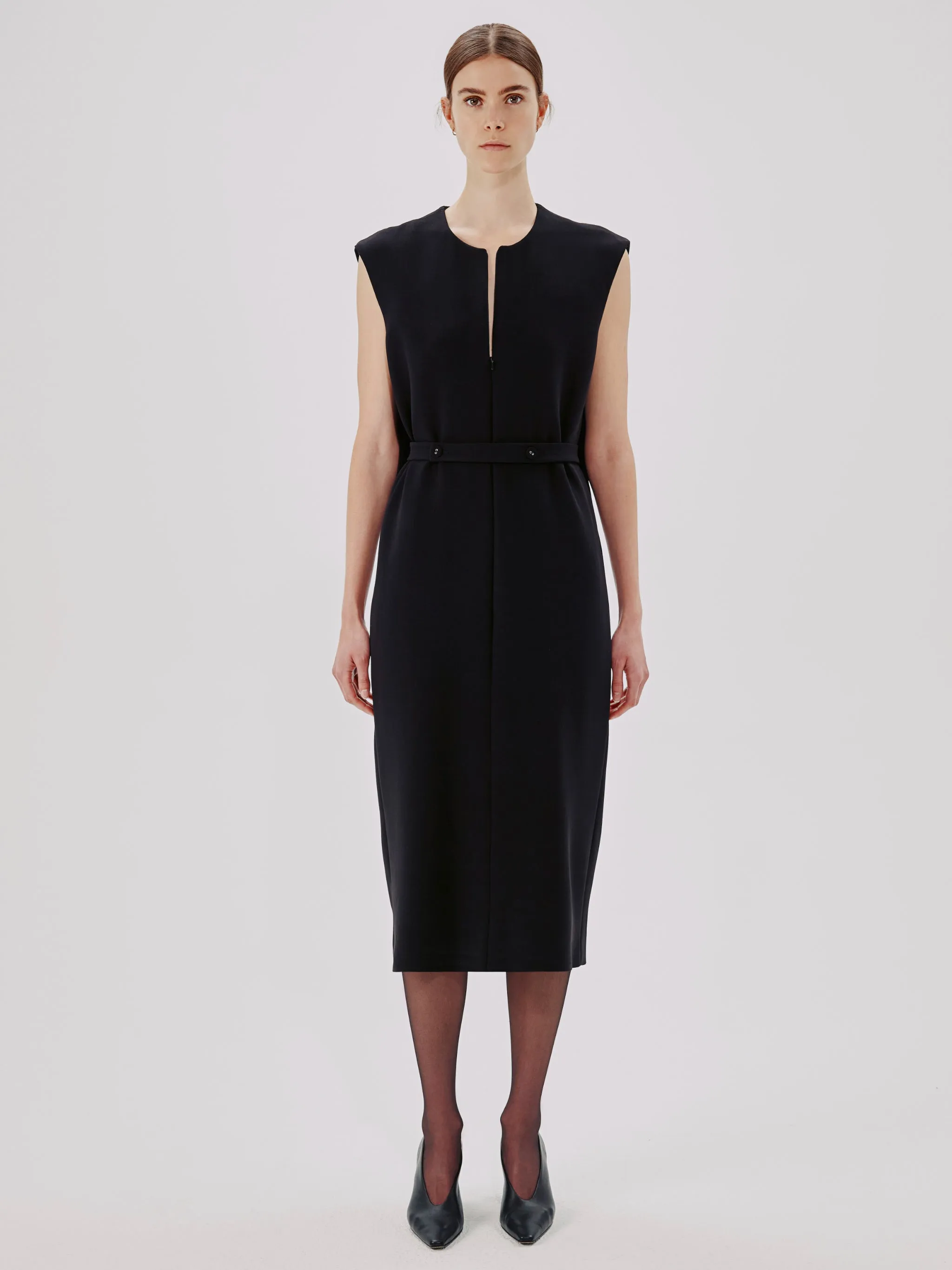 Cape Back Sheath Dress