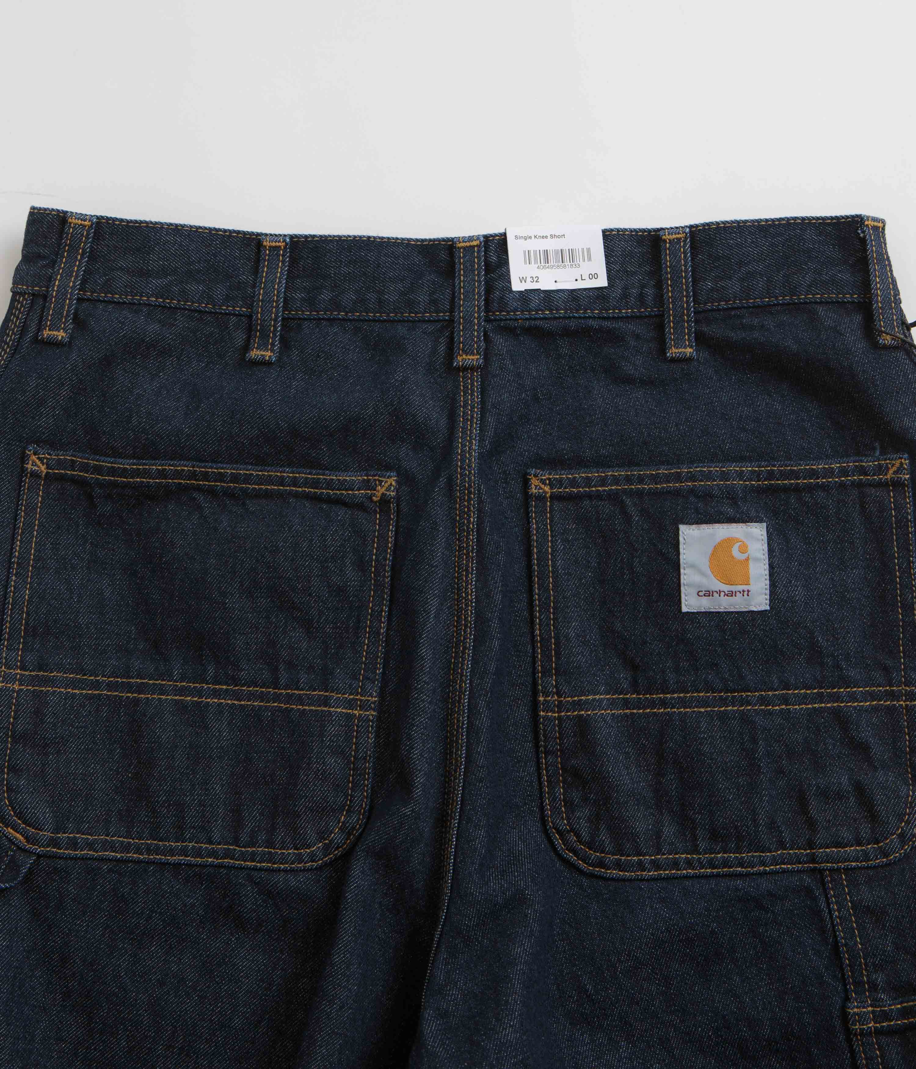 Carhartt Single Knee Shorts - Rinsed Blue