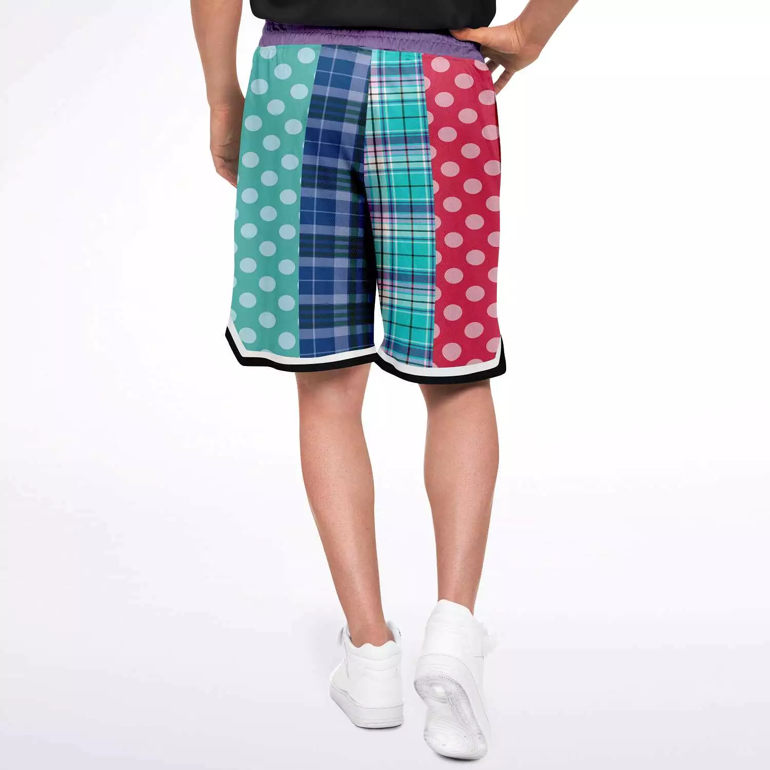 Cerulean Polka Dot Basketball Shorts