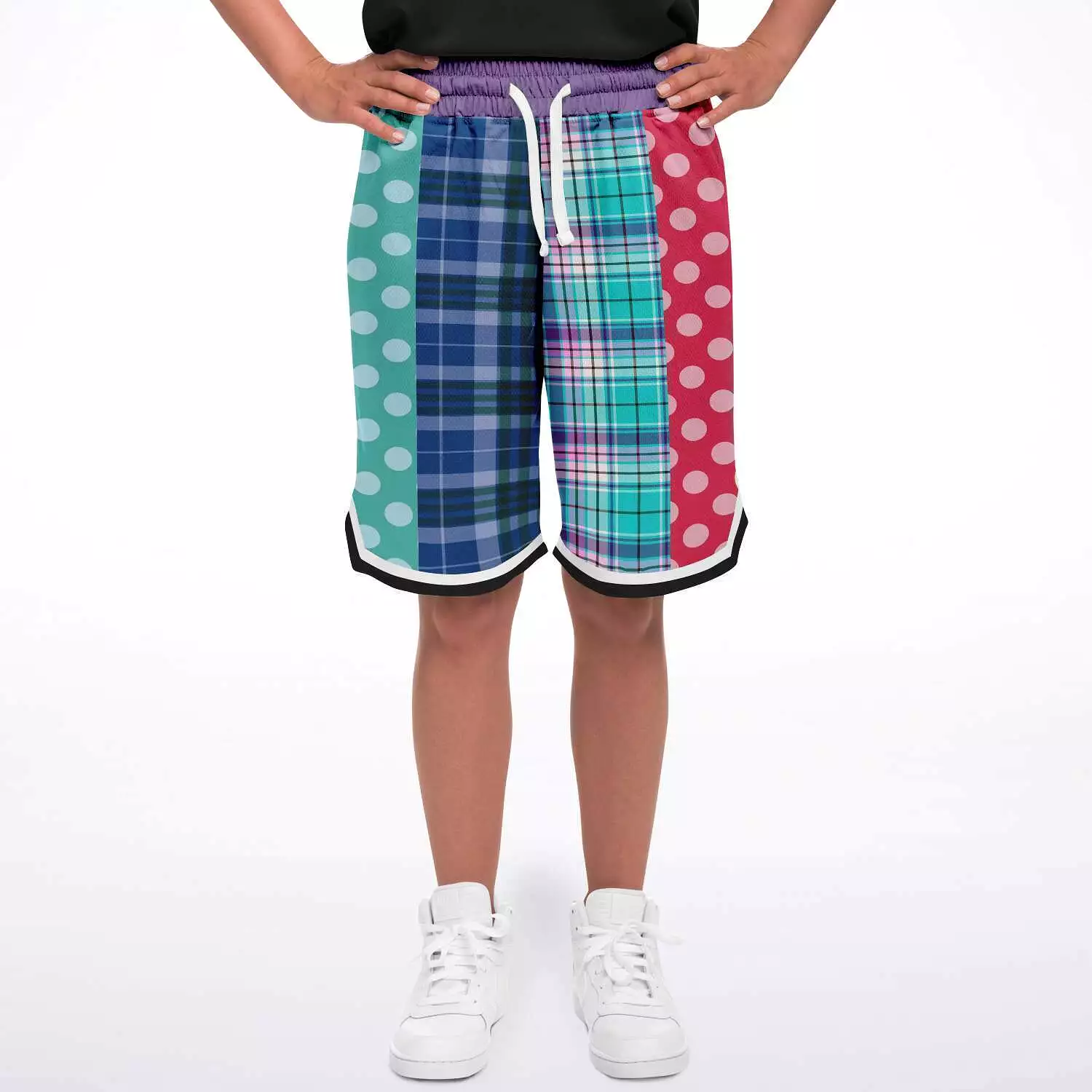 Cerulean Polka Dot Basketball Shorts