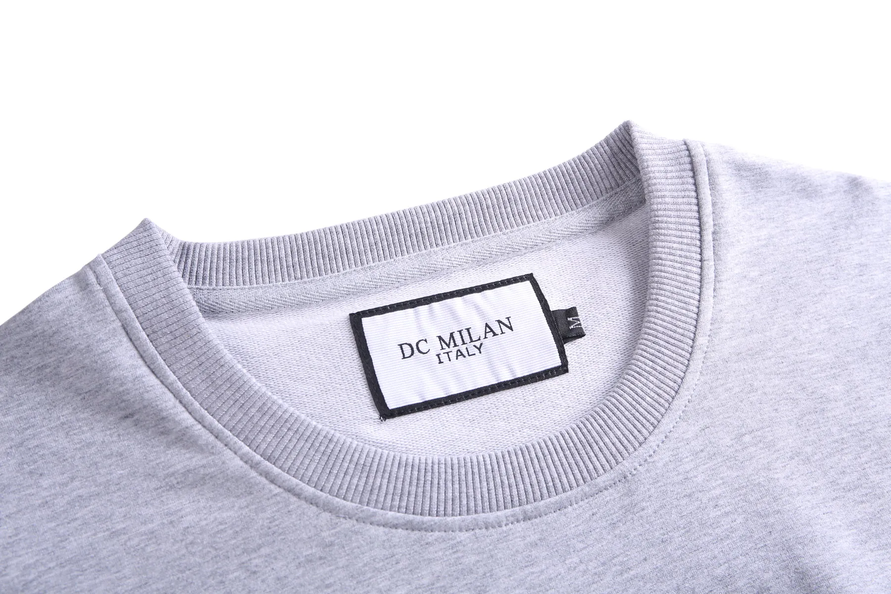 Cotton Sweatshirt with Embroidery – Light Grey