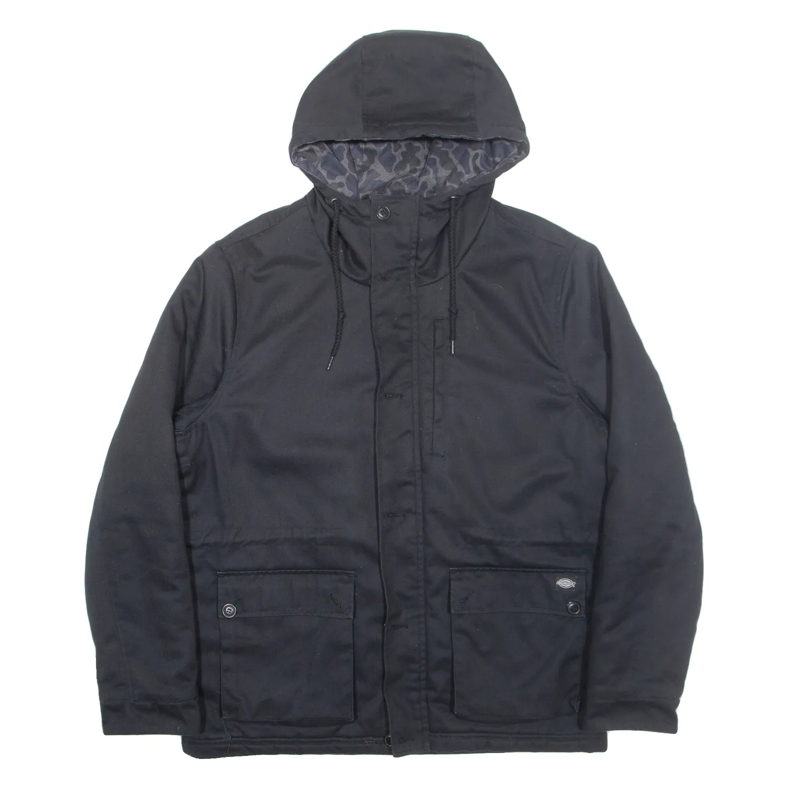 DICKIES Mens Coat Black Hooded L