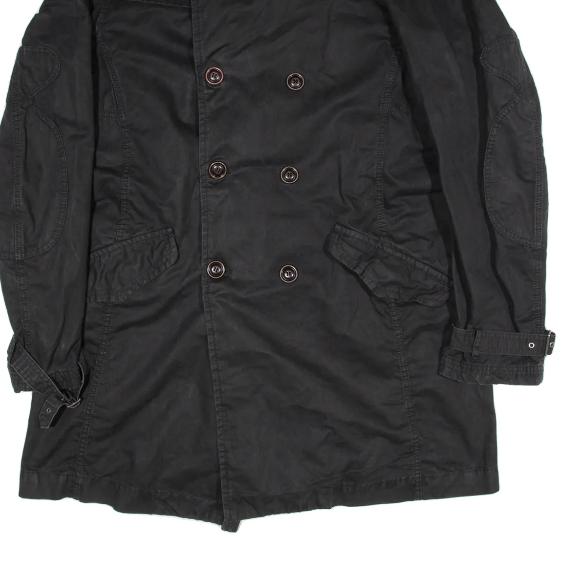 DIESEL Mens Trench Coat Black XL