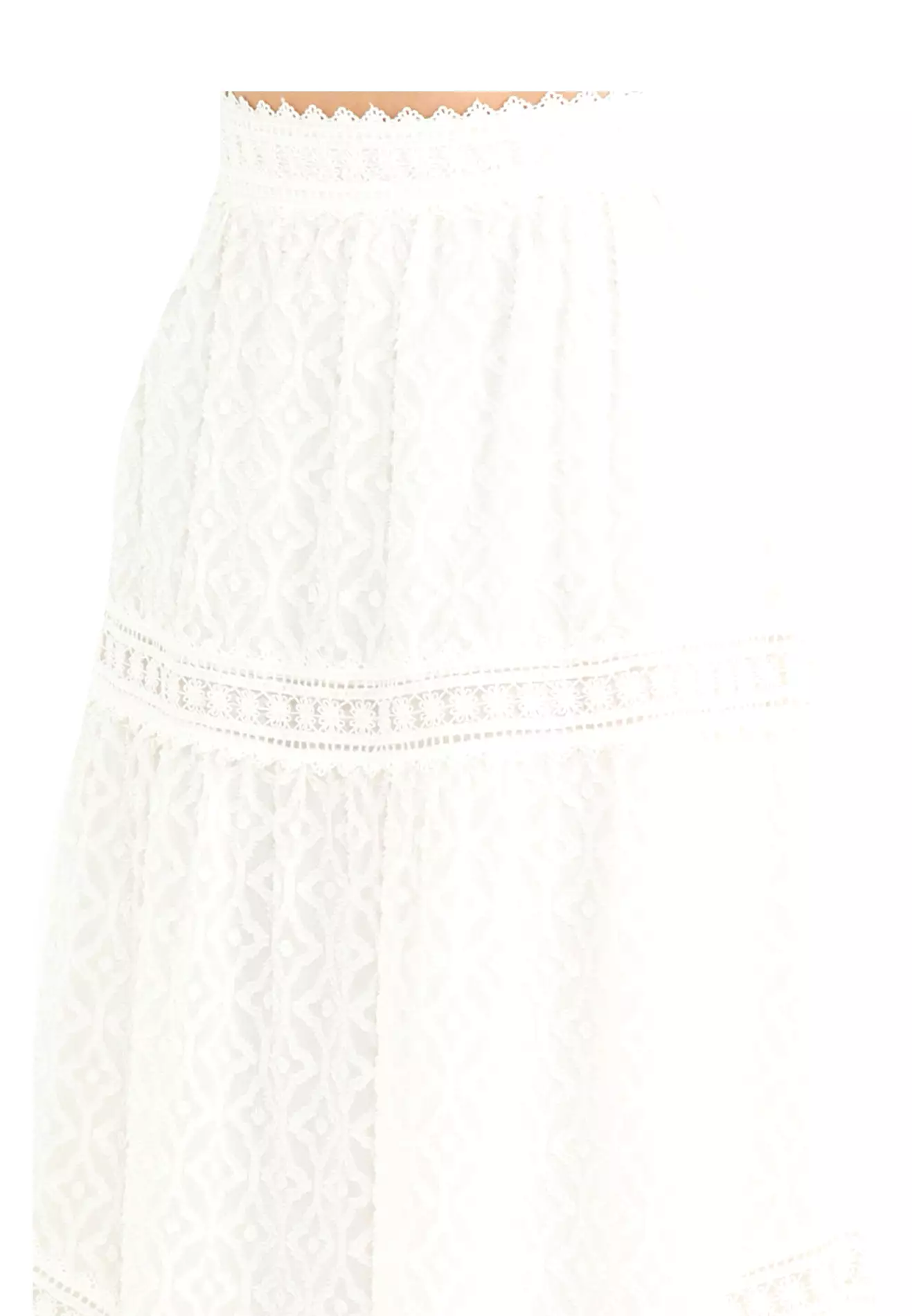 ELLE Apparel Tufted Lace Maxi Skirts