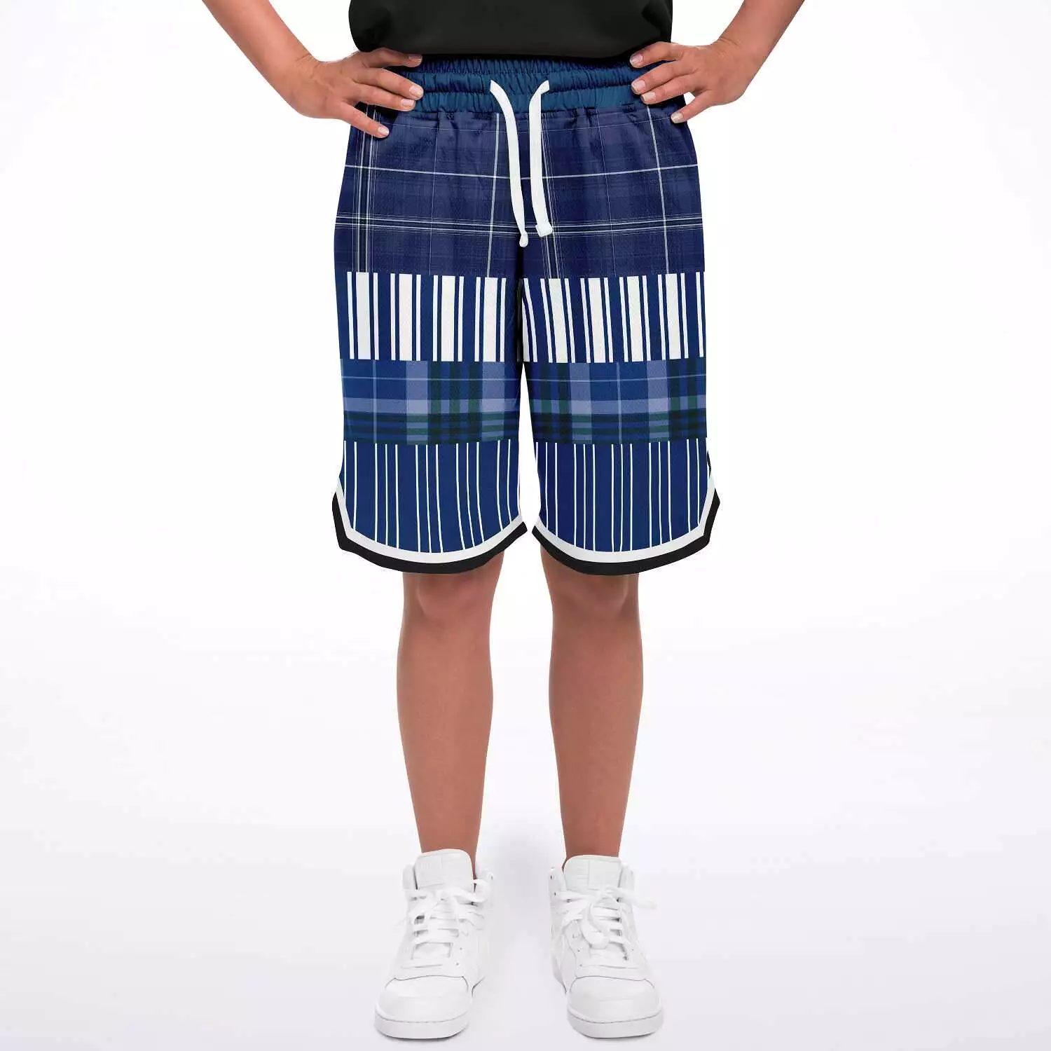 Fair Isle Blue Basketball Shorts