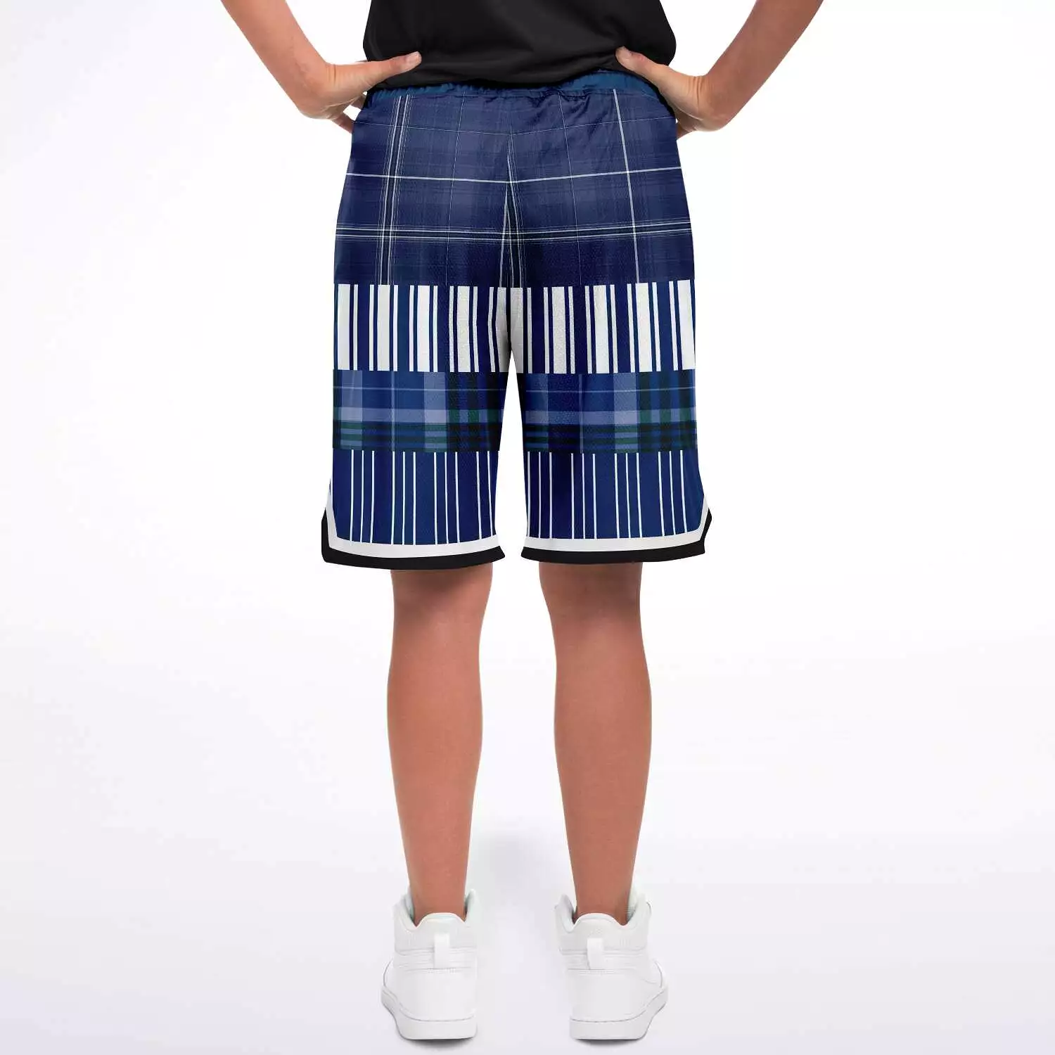 Fair Isle Blue Basketball Shorts