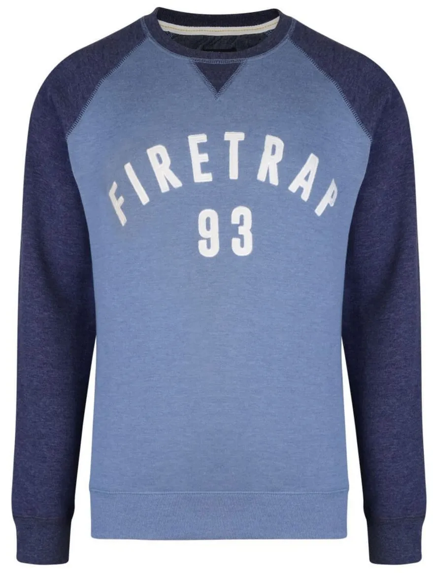 Firetrap Crew Neck Printed Sweatshirt Captain Blue