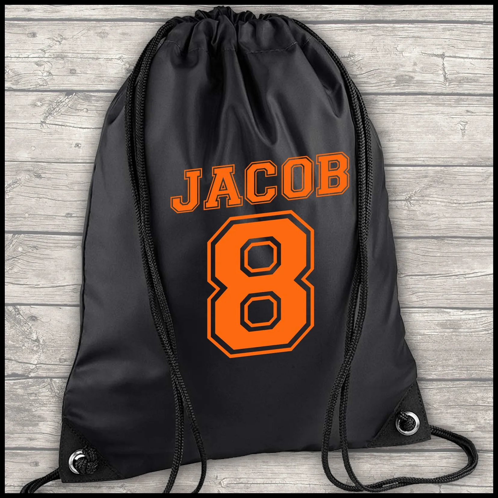 Football Shirt Football Kit Boot Bag Sports Set Water Bottle and Gym Bag Shorts Black and Orange Back To School