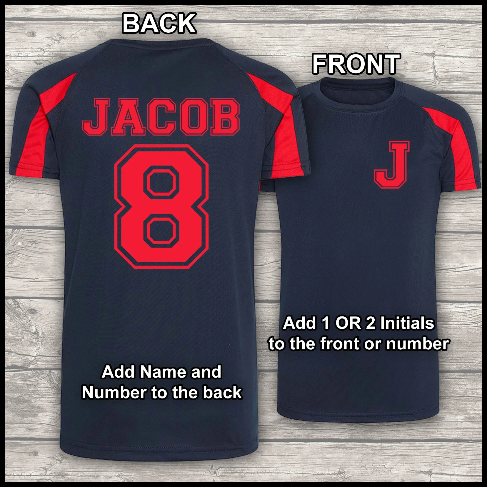 Football Shirt Football Kit Boot Bag Sports Set Water Bottle and Gym Bag Shorts Navy Blue and Red Back To School