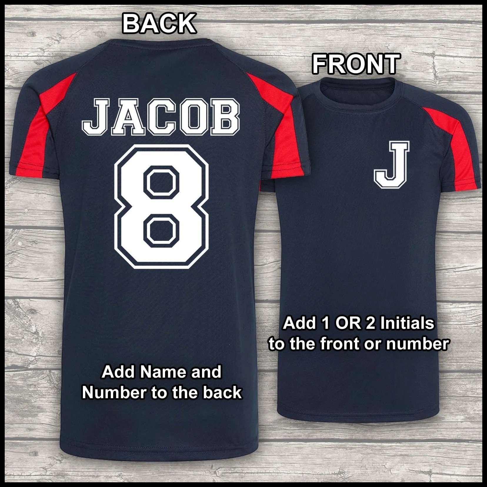 Football Shirt Football Kit Boot Bag Sports Set Water Bottle and Gym Bag Shorts Navy Blue Red and White Back To School