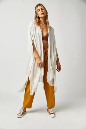 Free People Whisper Washed Ruffle Kimono