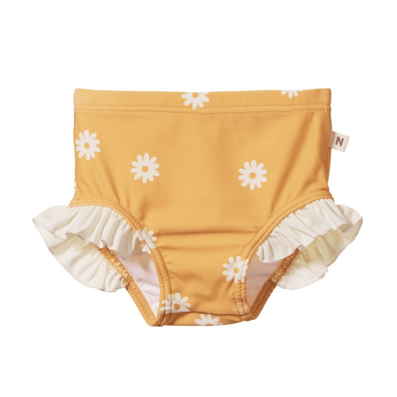 GARAGE SALE Nature Baby Ruffle Swim Shorts - Chamomile Sunshine