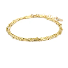 Gold Link Wrap Bracelet