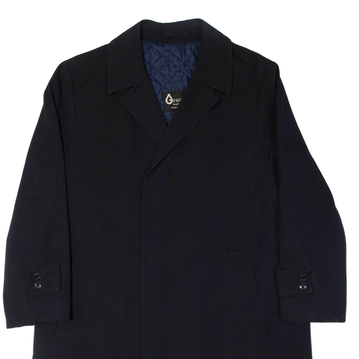 GRANTHAM WEATHERWEAR Mens Trench Coat Blue XL