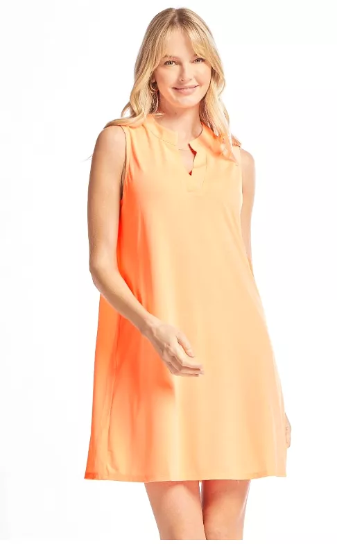 Greatest of Times Tank Dress - Neon Orange