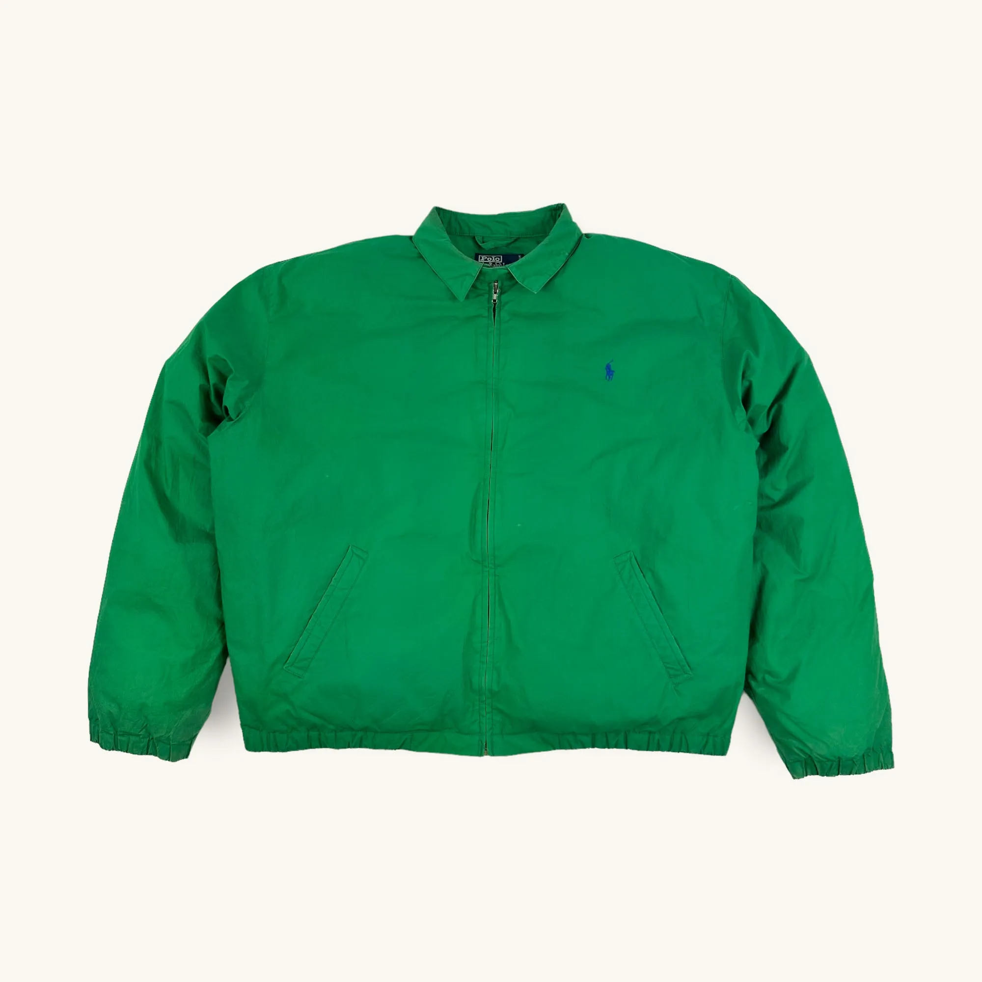 Green 90s Polo Ralph Lauren Puffer Jacket Coat (L)