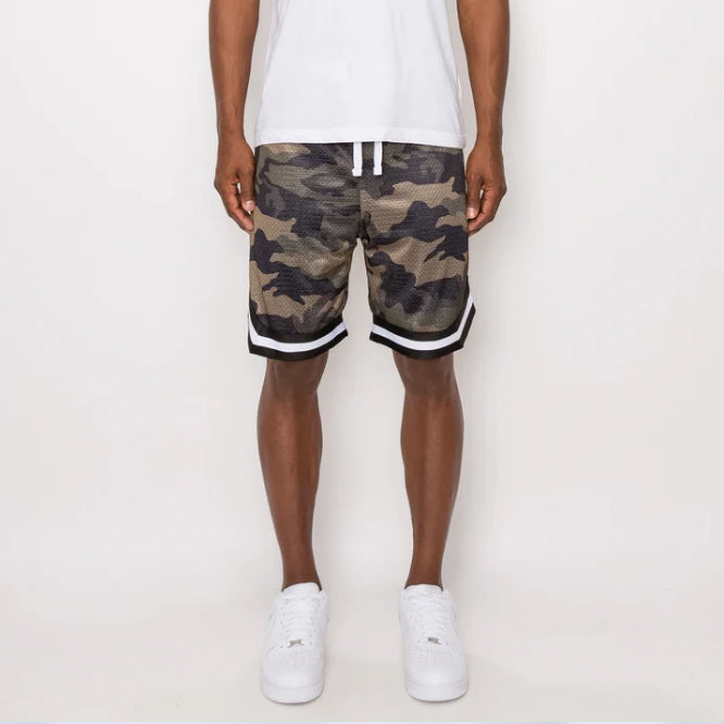 Green Camo Basketball Shorts - JS17