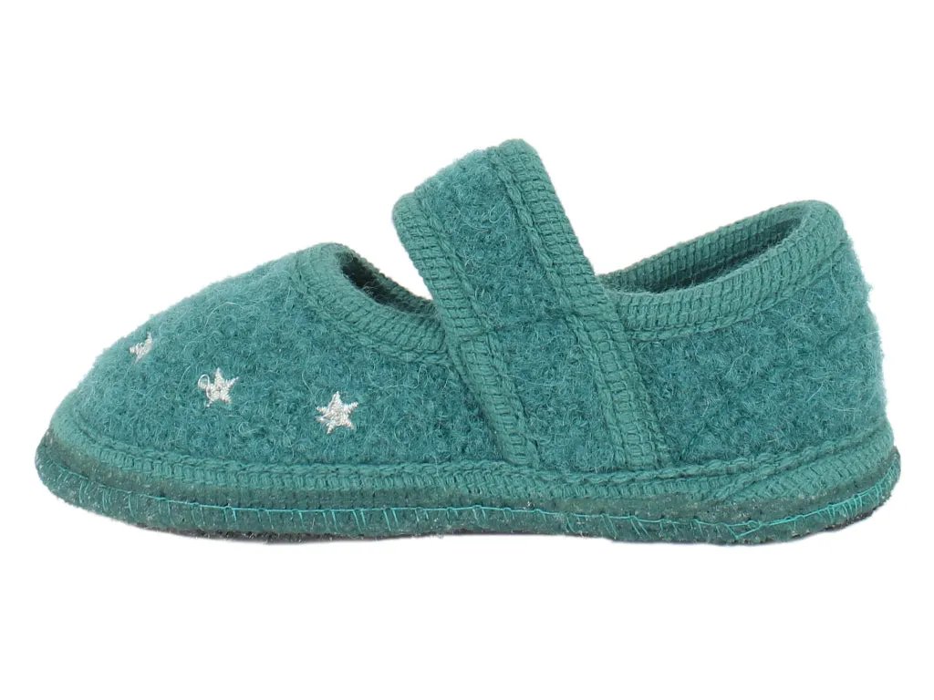 Haflinger Children's slippers Starlight Green