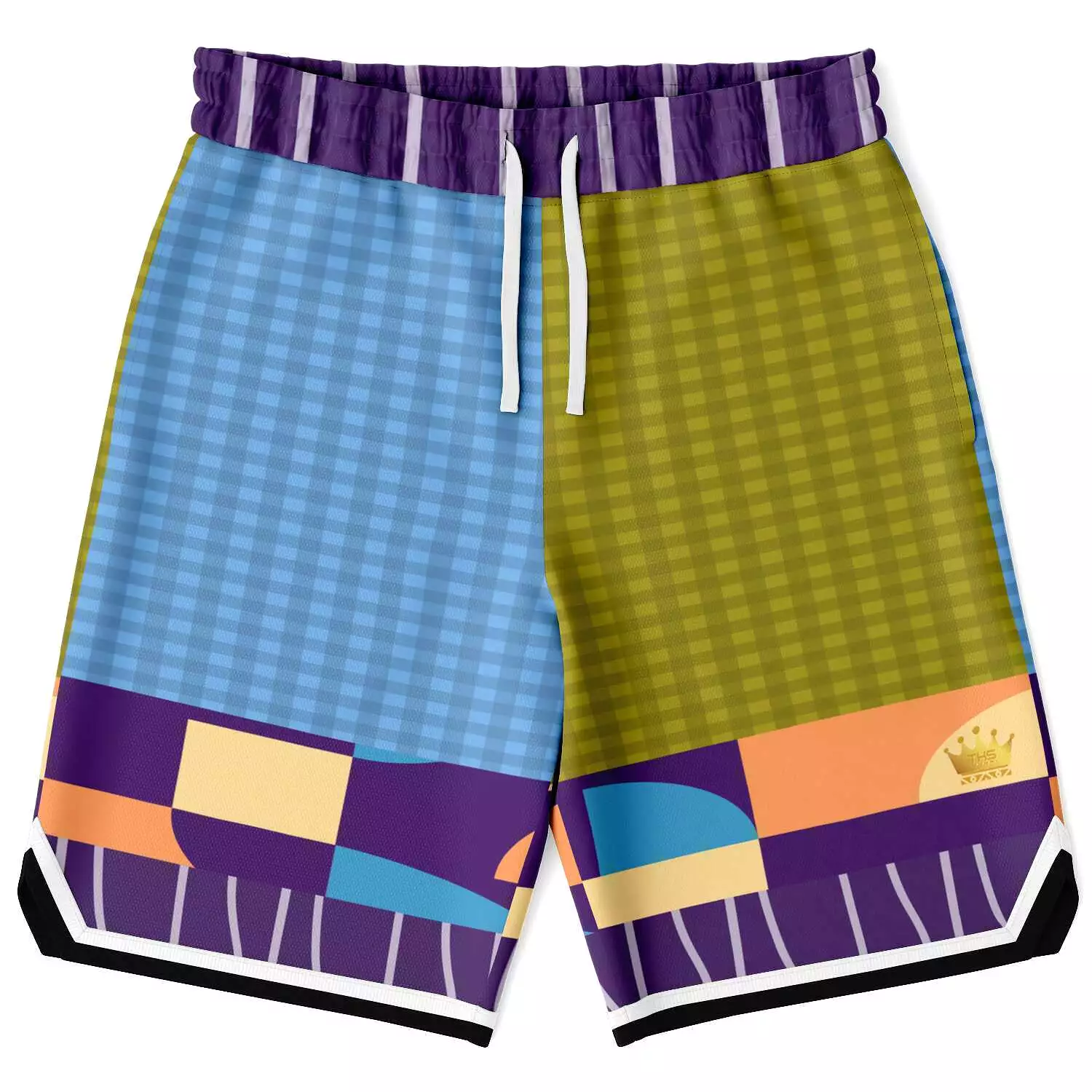 Hampton Plaid Unisex Basketball Shorts