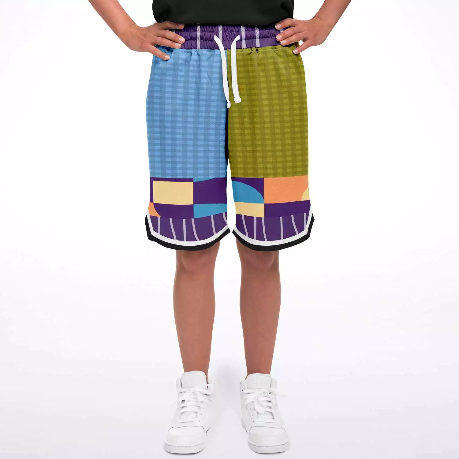 Hampton Plaid Unisex Basketball Shorts